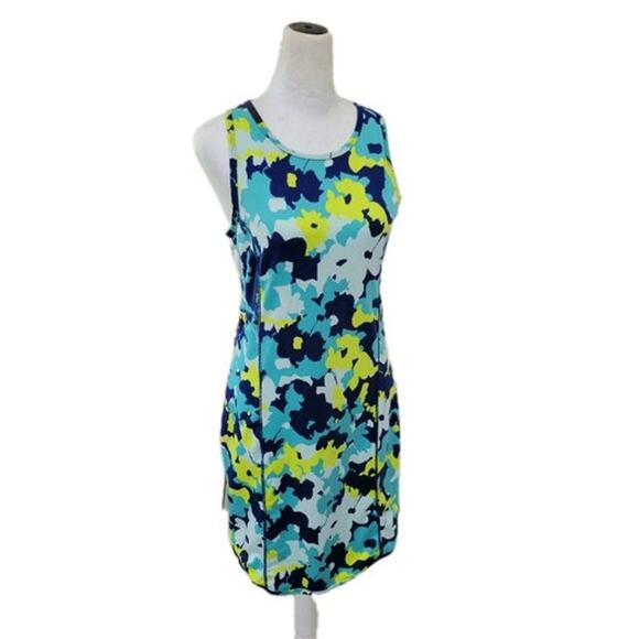 Title Nine Buttah Pieced Tank Dress Women's XS Floral Sleeveless Athleisure‎ - Picture 11 of 12
